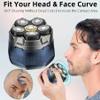 Electric Razor for Men, Titanium Electric Shaver Men's Rechargeable Head and Face Shaver, Cordless Shaver, Wet/Dry Shaving view 2