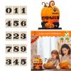 ZIDDAR Halloween Countdown Calendar Advent With Wood Number For Kid And Family Pumpkin Halloween Countdown Calendars view 2