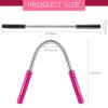 2 Pieces Facial Hair Remover Spring Eyebrow Face Epilator Threading Tool Remove Hair from Upper Lip, Chin, Cheeks and Neck for Women Girls or Men (Black, Rose Red) view 2
