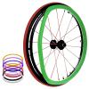 WTLONBF Wheelchair Push Rim Covers 1Pair 22/24Inch Wheelchair Push Rim Covers,Silicone Wheelchair Push Rim Covers,Non-Slip Wear-Resistant Hand Push Cover (Color : Green, Size : 24inch) view 2