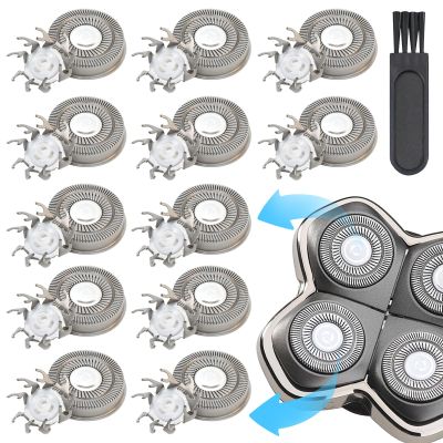 12 PCS Replacement Shaver Compatible with Pitbull Skull,Shaver Replacement Heads Replacement Shaver Head Comes with 1 Cleaning Brush Compatible with Skull Shavers Pitbull Gold Pro Shavers
