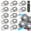 12 PCS Replacement Shaver Compatible with Pitbull Skull,Shaver Replacement Heads Replacement Shaver Head Comes with 1 Cleaning Brush Compatible with Skull Shavers Pitbull Gold Pro Shavers view 1