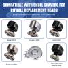 12 PCS Replacement Shaver Compatible with Pitbull Skull,Shaver Replacement Heads Replacement Shaver Head Comes with 1 Cleaning Brush Compatible with Skull Shavers Pitbull Gold Pro Shavers view 3