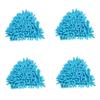 Triangular Mop Heads,4Pcs Mini Brush Head Replacement,Rotatable Mini Mop Bathroom Mop Replacement,Blue Wall Mop Shower Mop for Home Wall Ceiling Floor Cleaning view 1