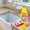 Elbow Grease Kitchen Utensils Cleaning Bundle | Washing Up Liquid, Scrubbing Pad, Scourer & Cleaning Cloth for Glass, Plates, Forks & Spoons | Grease Remover Set for Dishes & Cutlery by Sinta Gifts view 2
