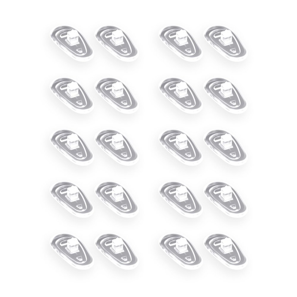 10 Pairs of Glasses Nose Pads, Rubber Push Silicone Pads kit. Soft Gel Fit Non-Slip Eye Handle Replacement Parts Protect Eyeglasses Bridge Repair Kit Children's Eyeglasses Sunglasses