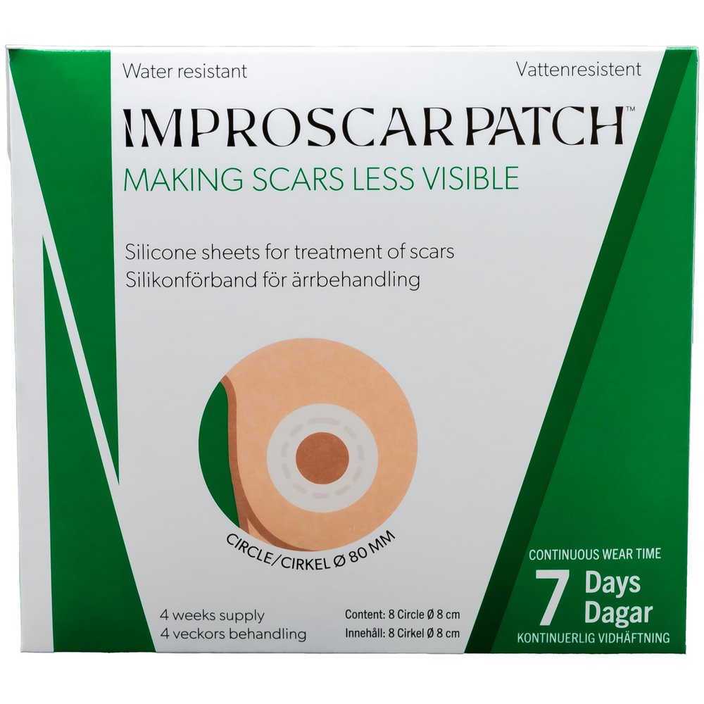 Improscar Patch - Silicone Sheet for Scar Treatment - Circle 80 mm Package - 1 Month Treatment