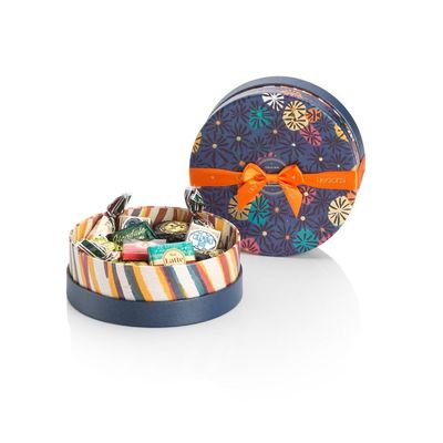 Venchi  Small Murrine Hatbox Gift with Assorted Chocolates, Dark Chocolate, Pistachio, Orange, 5.78 oz, Gluten-Free, No Artificial Colours, No Preservatives, Gift Idea