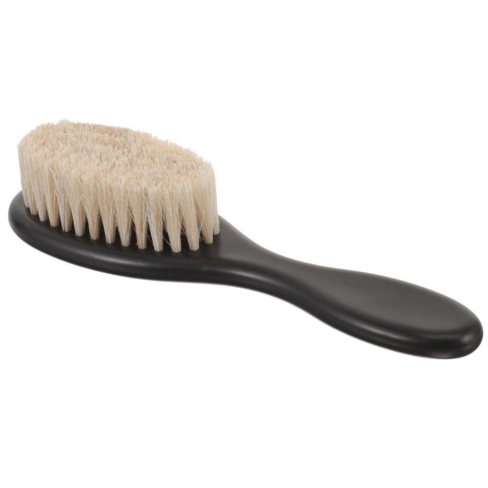 Baluue Beard Care Brush and Barber Hairdressing Brush with Black Handle for Men Facial Hair Grooming and Styling in Salon and Home Use