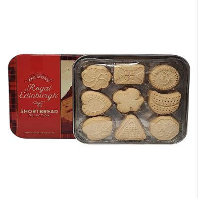 Assorted Shortbread & Biscuit Sharing Collection 400g & 500g tin box assorted flavoured box for kids & Adults with no artificial flavours colors (Shortbread 500g Tin box)