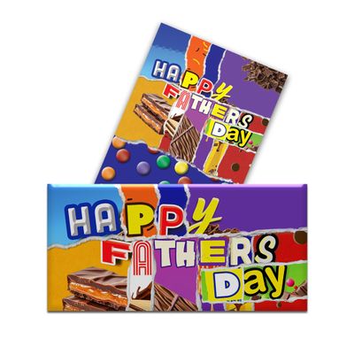 2 X Happy Father's Day Chocolate Novelty Wrappers Insults Joke Secret Santa Love Gift Present Rude Funny (chocolate bar NOT included)