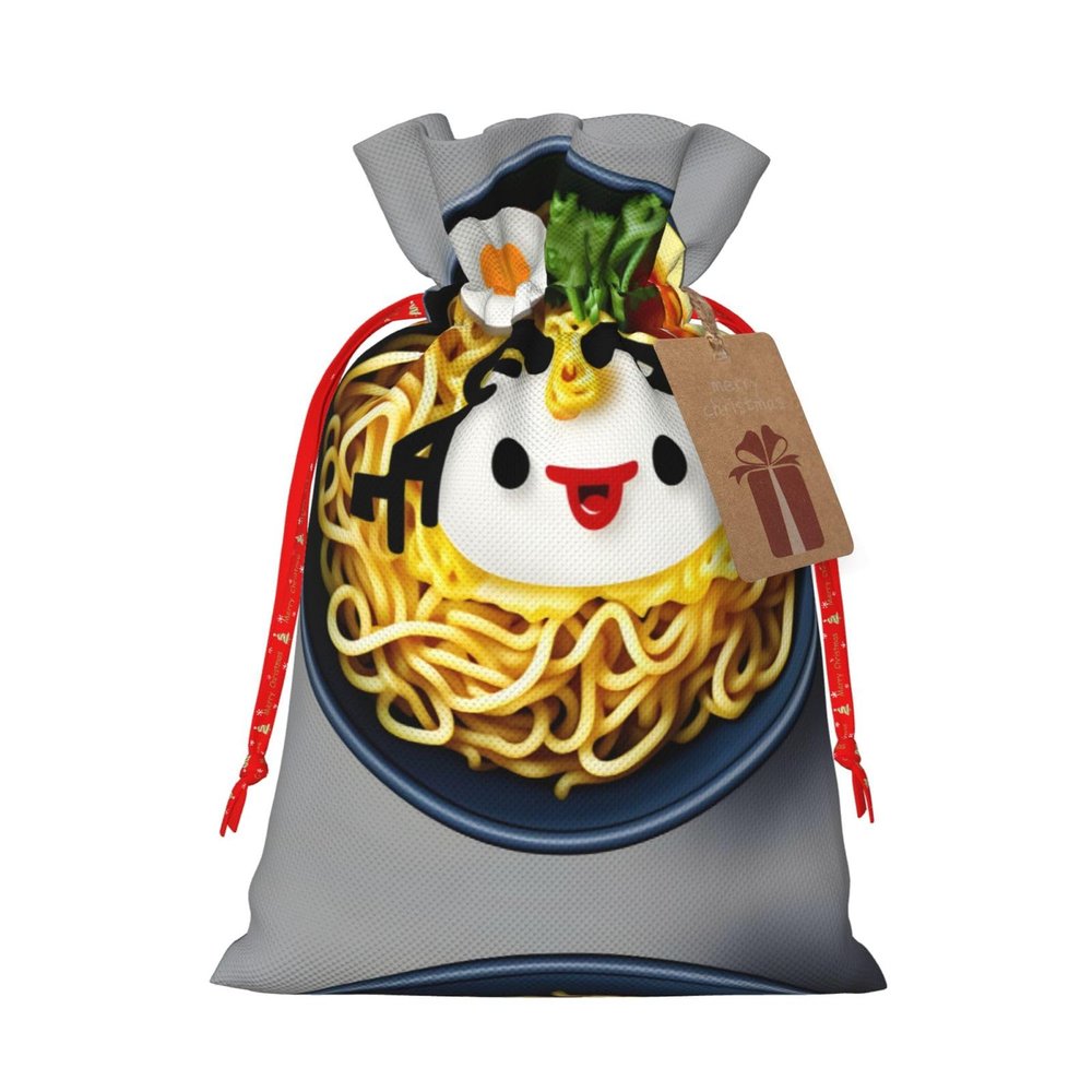Egg Cup Noodle Ramen 1pcs Drawstring Pouch 8.3x11.8in,Durable And Stylish,Ideal For Halloween Personalized Presents
