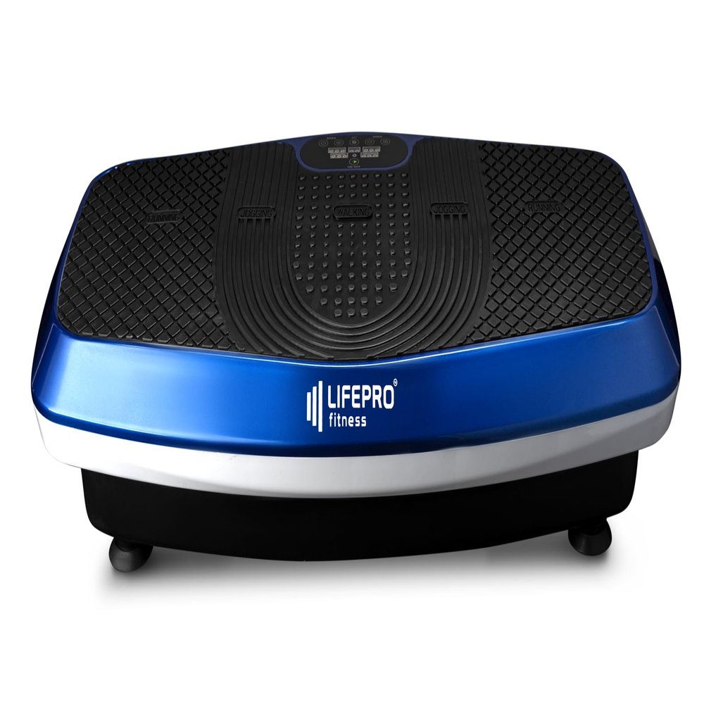 LifePro Hovert 3D Vibration Plate, Full Body Exercise Machine with Dual Motors, Lymphatic Drainage & Fitness Workout Platform with Remote, Bands & 99 Speed Levels (Blue)