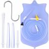 2L Silicone Enema Bag Douche Bag Kit, 1 Set 2m Replace Tubes with Pulley Valve Anal Douch for Men Cleansing Non-Toxic Nozzles (2L & 1Tubes Set) Colon Cleaning Silicone Coffee Bag Reusable view 1