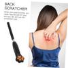 NULYLU Portable Massage Tool for Comfortable Experience Back Scratcher Cat Shaped with Bead Extension Rod Made of Silicone and Stainless Steel and Relieve Itching Suitable for Parents view 3