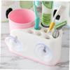 minkissy Punch Toothpaste Dispenser Wall-mounted Toothpaste Squeezer Storage Rack Dividers Toothbrush Holder Bathroom Accessories view 2