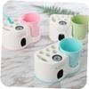 minkissy Punch Toothpaste Dispenser Wall-mounted Toothpaste Squeezer Storage Rack Dividers Toothbrush Holder Bathroom Accessories view 3