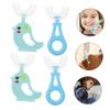 minkissy 4pcs U-Shaped Boys and Girls Toothbrushes Cartoon Soft Bristle Oral Care Tools Finger Toothbrushes for Boy Girl view 3