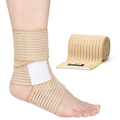 ONTYZZ Elbow Bandage Support 1 Piece High Elastic Wrist Bandage Hand Support for Sport Gym Running Squat Workout Ankle Bandage Brace Beige/90cm
