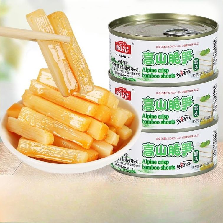 Crispy bamboo shoots,sour bamboo shoots140g/4.94OZ/canside dishes,vegetables,healthy pickles,snack food,instant snacks,Chinese specialty pickle,delicious snack gifts (1can)