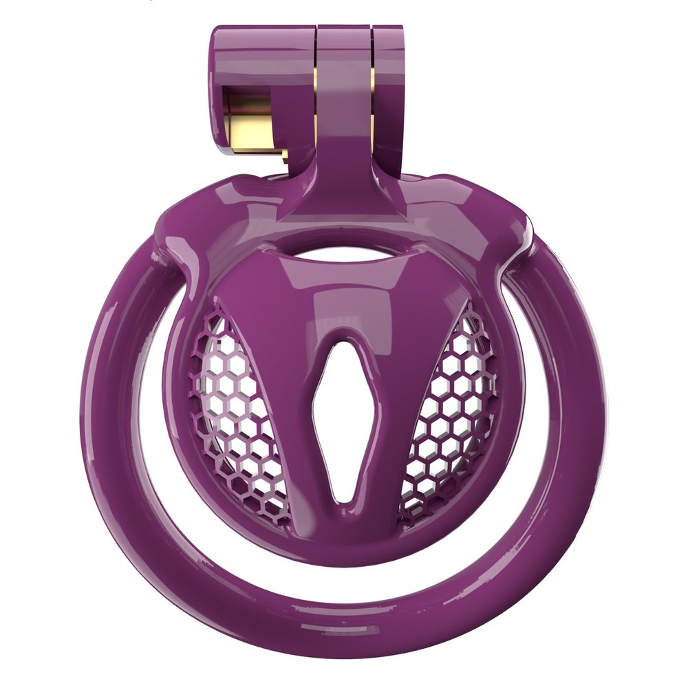 Purple Men's Ultra Compact Mini Multifunctional Convex Resin Cage, Lightweight, with 5 Retaining Rings (Flat Rings, CX-2Z)