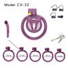 Purple Men's Ultra Compact Mini Multifunctional Convex Resin Cage, Lightweight, with 5 Retaining Rings (Flat Rings, CX-2Z) view 2