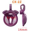 Purple Men's Ultra Compact Mini Multifunctional Convex Resin Cage, Lightweight, with 5 Retaining Rings (Flat Rings, CX-2Z) view 3