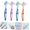 Healeved 4pcs Double-Sided Hard Bristle Denture Brush False Teeth Cleaner Tool for Plaque Removal and Stain Cleaning Oral Care at Home view 4