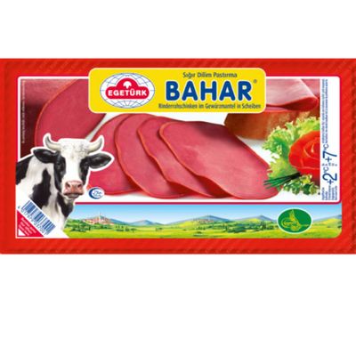 Egeturk Bahar Pastrami Beef Pastirma Salami Turkish Taste Halal Meat 100 Gram by Pufai