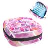 Sanitary Napkin Storage Bag, Menstrual Cup Pouch Tampon Bag, Period Pads Holder Organizer for Women Girls, Mosaic Watercolor Geometric Pattern view 1