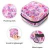 Sanitary Napkin Storage Bag, Menstrual Cup Pouch Tampon Bag, Period Pads Holder Organizer for Women Girls, Mosaic Watercolor Geometric Pattern view 2