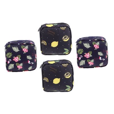 Beaupretty 4pcs Sanitary Napkin Storage Bags Travel Menstrual Pad Pouches Compact Change Bags Elegant Storage Pouches for Women