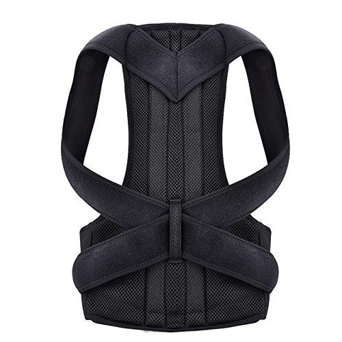 WYRMB Back support Posture Corrector Back Posture Brace Clavicle Support Stop Slouching And Hunching Adjustable Back Trainer back Posture corrector.Black-3XL