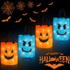 LNEMYQRS LED Multi-speed Light-up Halloween Basket Decoration Party Kids Carrying Bucket Halloween Trick-or-Treat Candy Bag,04 view 3