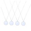 FRCOLOR 5X Magnifier Pendant Necklace Magnifying Glass Necklace 4Pcs for Daily Reading Inspection Compact Visual Aid for Books Coins Stamps Jewelry view 1