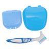Beaupretty Denture Case Set with Toothbrush Portable Partial Denture Holder Storage Box Mouth Guard Case False Teeth Container for Travel and Daily Use view 1
