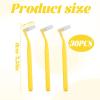 30 PCS Interdental Brushes,0.7mm Yellow Interdental Brushes with Non-Slip Handle,L Shape Dental Brush Yellow Tooth Floss Brush for Between Teeth and Gums view 2