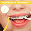 30 PCS Interdental Brushes,0.7mm Yellow Interdental Brushes with Non-Slip Handle,L Shape Dental Brush Yellow Tooth Floss Brush for Between Teeth and Gums view 4