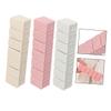 Beaupretty Weekly 7-grids Medicine Storage Case 3pcs Portable Single Row Pill Organizer Container for Travel Daily Medication Management (White, Pink, Apricot view 4