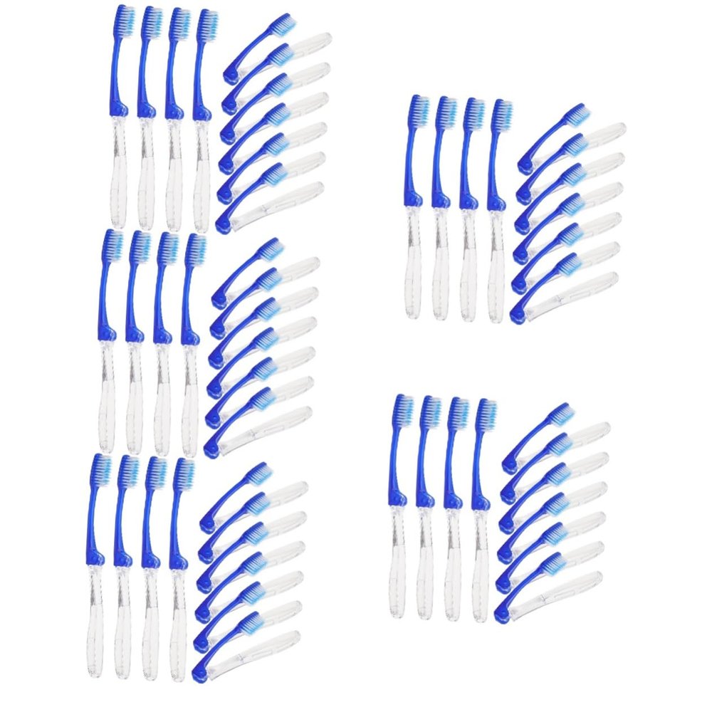 Beaupretty 50pcs Soft Bristles Toothbrush Folding Travel Portable Toothbrush for Outdoor Household Use