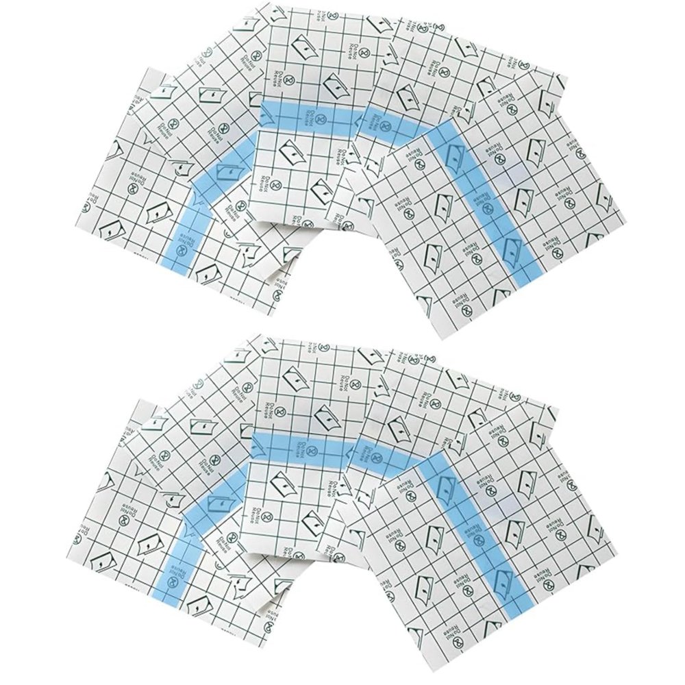100Pcs Tattoo Aftercare Waterproof Bandage, Adhesive Transparent Tattoo Film Dressing Cover Wound Dressing Bandages Tattoo Cover Up Tape for Wound Dressing, Swimming, Shower 2.5 Inch