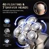 Electric Razor for Men, 5 in 1 Rotary Electric Shaver 7D Rechargeable Bald Head Beard Trimmer Razor view 2