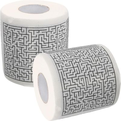 2 Funny Toilet Paper Bathroom Tissue Supple Napkin Decorate Bulk for Wood Pulp Printed Napkins