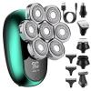JQUAL Electric Razor for Men, 6 In 1 Electric Head Shaver For Bald Men 7D Floating Cutter Beard USB Charging Trimmer Clipper Shaving view 1