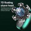 JQUAL Electric Razor for Men, 6 In 1 Electric Head Shaver For Bald Men 7D Floating Cutter Beard USB Charging Trimmer Clipper Shaving view 2