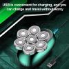 JQUAL Electric Razor for Men, 6 In 1 Electric Head Shaver For Bald Men 7D Floating Cutter Beard USB Charging Trimmer Clipper Shaving view 4