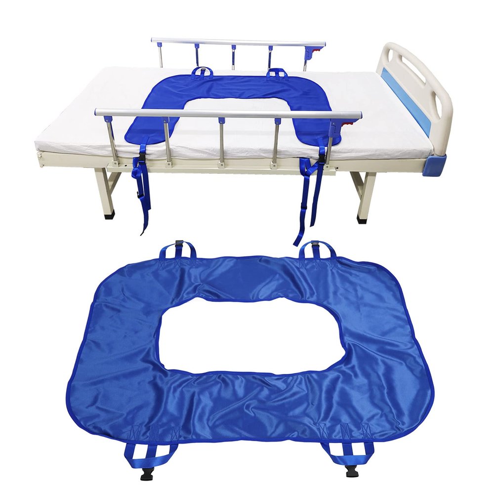Positioning Bed Pad with Reinforced Handles, Patient Turning Device Prevent Bed Sore, for Elderly, Incontinence, Paralysis Elderly (L 110 X 80 X 38cm (43.3in L X 31.5in W X 14.96in)