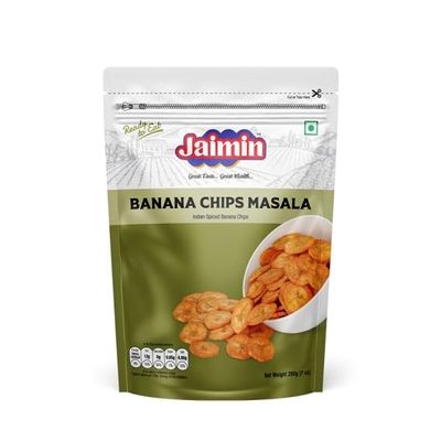 Lily's Indian Vegetarian Cuisine Present Jaimin Khatta Mitha Sweet and Salty Savoury Mix, 200g, Assorted Indian Snack Variety Pack of 1 (1, Banana-Chips-Masala)