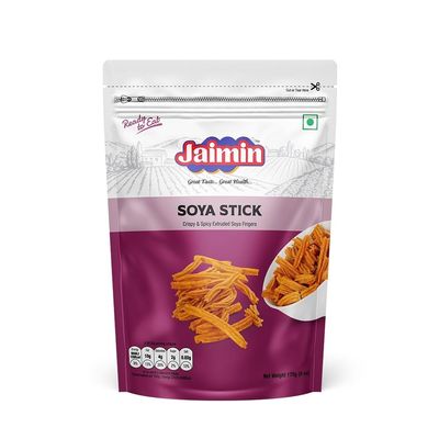 Lily's Indian Vegetarian Cuisine Present Jaimin Khatta Mitha Sweet and Salty Savoury Mix, 200g, Assorted Indian Snack Variety Pack of 1 (1, Soya-Stick)
