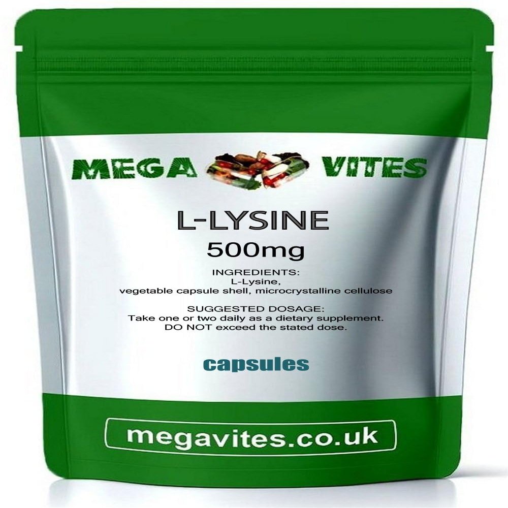 L-LYSINE Capsules 500mg x 90 - MEGAVITES AMINOLAB